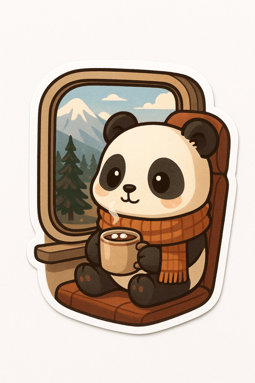 Cozy Train Panda