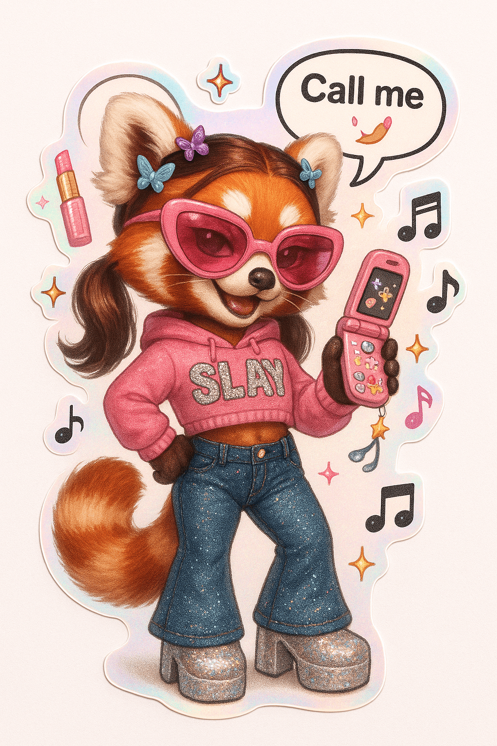 Glam Red Panda
